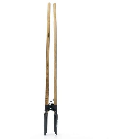 Pelle 2 manches pour trous de poteaux Acier trempé Manche Bois 143 cm VITO (1/4)