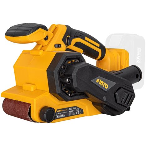 Ponceuse à bande 20V Ponçage 76 x 120 mm Vendu sans Batterie Ni chargeur VITO (1/4)