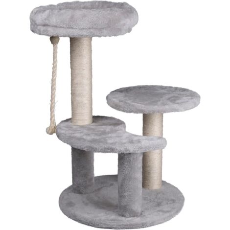 Arbre à Chat Hauteur 62 cm 3 Plateformes perchées Griffoir Sisal Corde de Jeu Tour à griffer Perchoir (1/5)