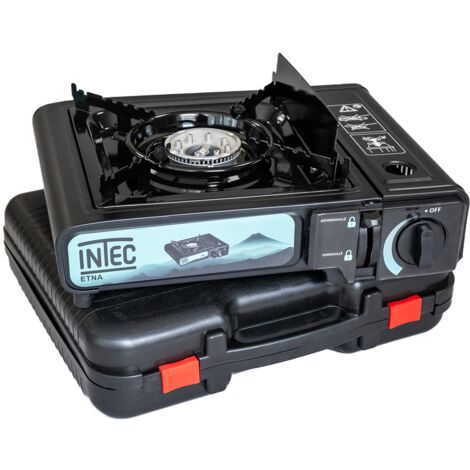 Réchaud à gaz portable 2200W Etna Camping Randonnée Chantier Cartouche gaz Camping Allumage Piezo Mallette INTEC (1/5)