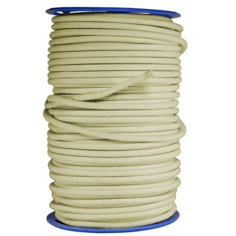 Sandow élastique Diamètre 9 mm 50 mètres Tendeur Couleur Ivoire Fixation Baches (1/3)