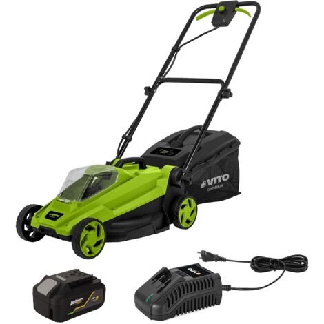 Tondeuse à gazon 300M2 - Batterie lithium 20V 4.0Ah Largeur de coupe 32 cm Bac 30L - 3 hauteurs réglables 25 à 45mm VITO (1/5)