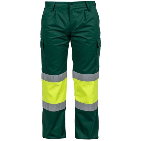 Pantalon de travail haute visibilité Fluo Bicolor Taille 46 Multipoches VITO (1/3)