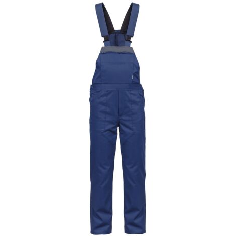 Salopette de travail Bleu marine Taille 42 Polyester / Coton 7 Poches Sangles épaules reglables VITO (1/3)