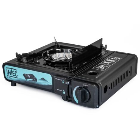 Cocina De Gas Portatil Camping Gas Portatil Réchaud Gaz INTEC Portable 2200 W 4 Cartouches Gaz Butane Camping Road Trips Piezo Mallette Etna Fogones Gas Butano Hornillo Gas