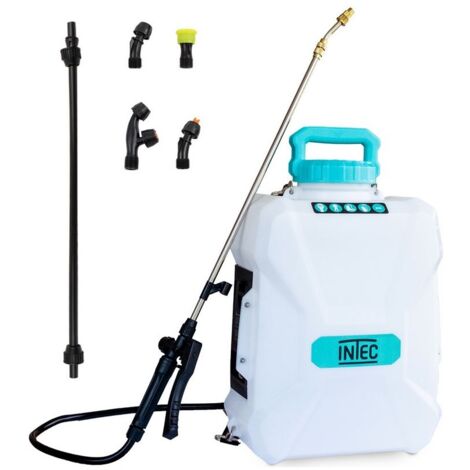 Pulvérisateur à batterie 20V 12L Batterie lithium 4.0Ah Chargeur 2 Lances Fibre et Inox 4 Buses INTEC (1/5)