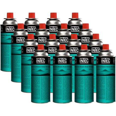 Pack 16 Bouteilles de gaz Butane 227gr Cartouche gaz Camping Compacte Encliquetable Réchaud Désherbeur Barbecue INTEC (1/5)