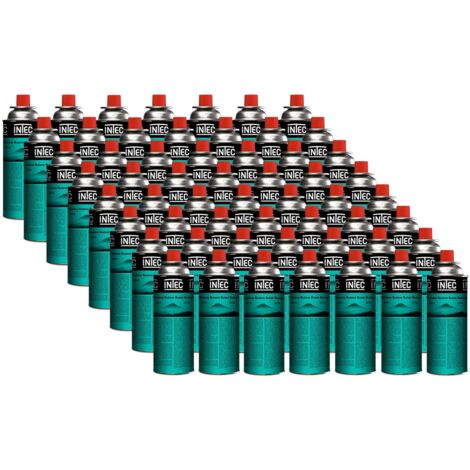 Pack 56 Bouteilles de gaz Butane 250 g Cartouche gaz Camping Compacte Encliquetable Réchaud Désherbeur Barbecue INTEC (1/5)