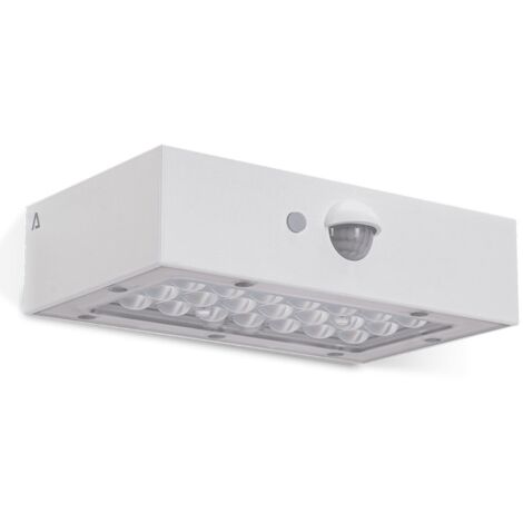 Applique solaire murale LED 3W Blanche Eclairage d'extérieur Détecteur de mouvement 350 Lm ASLO (1/4)