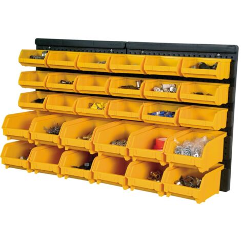 Panneau Porte Outils Mural - 30 Bacs à Becs Amovibles - Rangement et Stockage Outils et Quincaillerie - Art Plast (1/6)