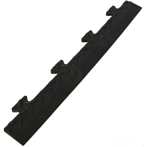 Bordure Male pour Dalle PVC noire Clipsable Sol Antidérapant Carré Garage Atelier PS50CRN/M Art Plast