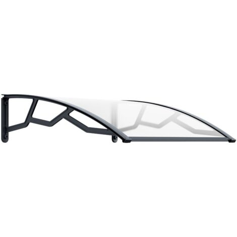 Auvent de Porte d'Entrée et fenêtre 100 x 100 cm - Polycarbonate Anti UV Marquise Extérieure Bras Polypropylène Art Plast (1/5)