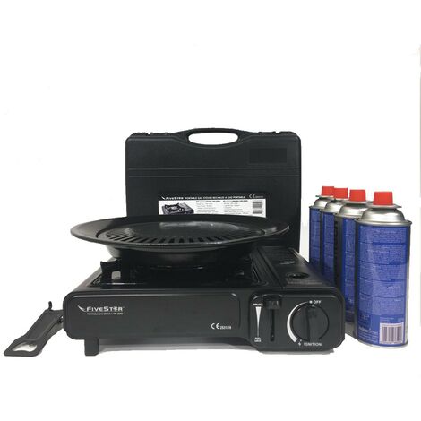 Barbecue Grill 2en1 réchaud gaz piezo 2.2 KW Fivestar + 4 Barbecue 2en1 réchaud gaz piezo + grille 2.2 KW Providus + 4