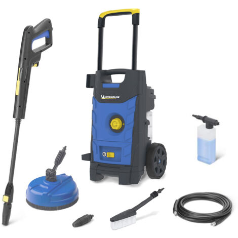 Michelin Nettoyeur Haute Pression MPX19ELP, à Eau Froide, pour Autos et Surfaces Extérieures, avec Nettoyeur de Surfaces et Brosse Fixe, Pression max. 140, Puissance Absorbée 1,9, Débit max. 460
