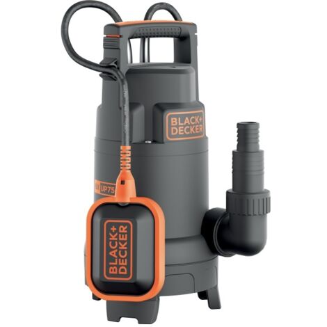Pompe Immergée Multifonction Eaux Claires et Eaux Sales BLACK+DECKER BXUP750PTE  (750 W, Débit  max. 1300 l/h, Hauteur d'élévation 8 m)