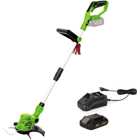 Coupe Bordure sans fil avec Batterie 20V 3.0AH + Chargeur + Jeu de 20 lames coupantes Mat télescopique VITO (1/5)