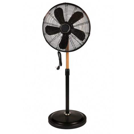 Ventilateur sur Pied 60W sur Mat en Bois réglable - Ventilateur Portable 3 Vitesses NIKLAS (1/5)