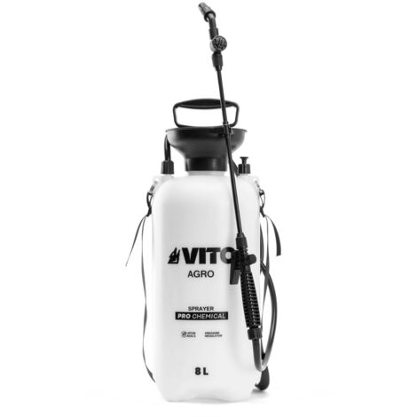 Pulvérisateur de Jardin 8L Produits Corrosifs, Alcalins Régulateur de pression 4 Buses VITO (1/5)