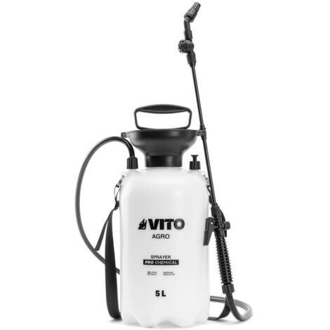 Pulvérisateur de Jardin 5L Produits Corrosifs, Alcalins Régulateur de pression 4 Buses VITO (1/4)