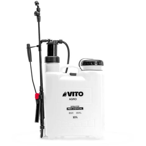 Pulvérisateur de Jardin 12L Produits Corrosifs, Alcalins Régulateur de pression - 4 Buses VITO (1/5)