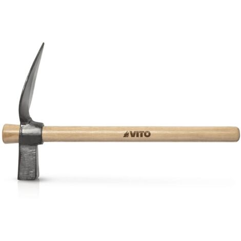 Marteau de Paveur Acier Trempé & Manche Bois Marteau de Maçon pour la pose de pavés et bordures VITO