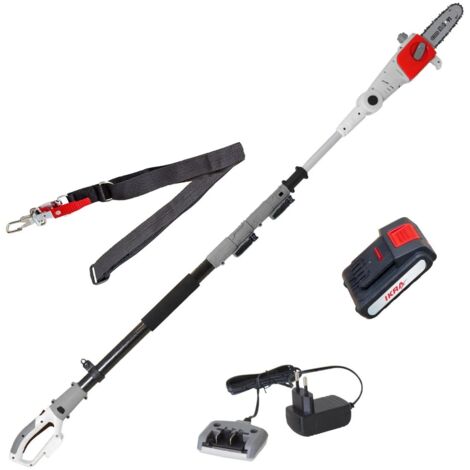 Elagueur sur perche 20V Télescopique jusqu'à 4m - Elagueuse Guide Oregon 20cm- Inclus Batterie lithium 2.0Ah+ Chargeur IKRA (1/5)