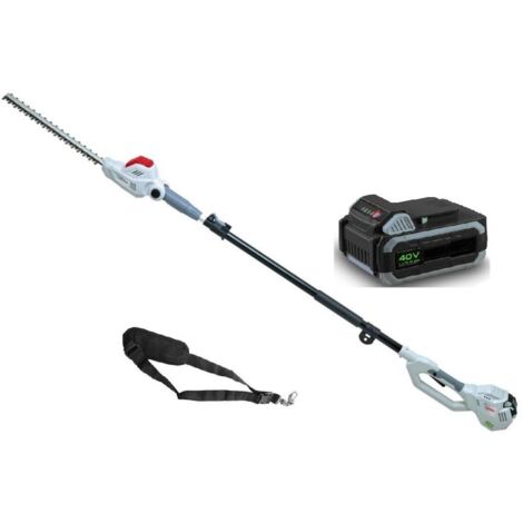 Taille Haie sur perche télescopique 40V - Lame de 43cm -Batterie Lithium 2,5Ah + Chargeur Led 40V - Sangle d'épaule IKRA (1/5)