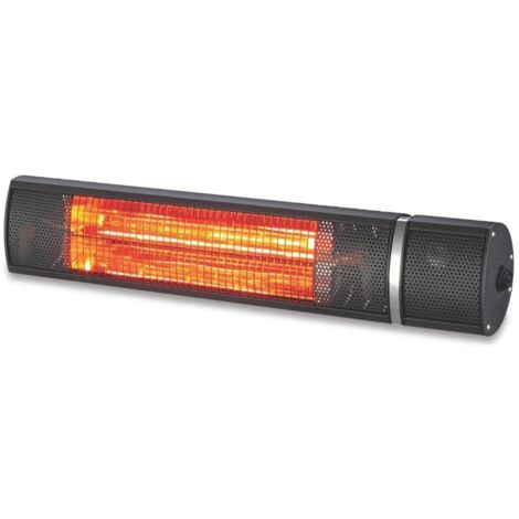 Chauffage Électrique Infrarouge 2000W + Télécommande - Chauffage Mural Protection IP65 Intérieur Extérieur Kemper