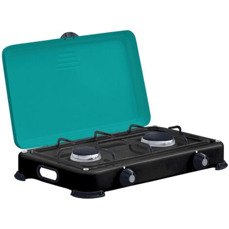 CHengQiSM Réchaud à Gaz Compact d'extérieur - Réchaud de Camping Portable Double Usage 2,9 kW