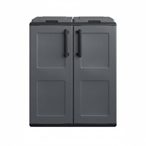 Armoire mi-hauteur en polypropylène de la ligne eco, pratique pour une utilisation maximale de l'espace, l 680 x l370 x h 840 mm terracotta (1/5)