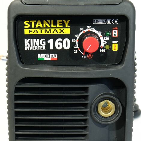 Poste à Souder Inverter MMA Stanley Fatmax King 160 - Professionnel 160A, électrodes 1.6 à 4 Mm | Garantie 2 Ans, Livré Avec Masque Et Câbles