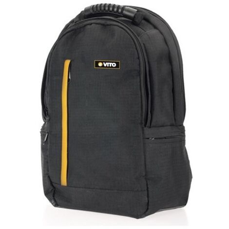 Vito – Sac à dos porte outils 350 x 450 x 140 mm – Nylon renforcé – 10 poches de stockage – Ouverture complète – Bretelles rembourrées