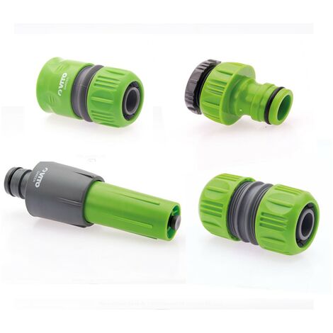 Vito – Kit arrosage 4 pièces diamètre 25mm – Lance multi jet – Raccord rapide – Nez de robinet et embout de raccord