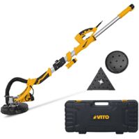Ponceuse girafe télescopique 710W – Vitesse variable 800-1700 rpm – Plateau Ø 260mm – Tuyau d'aspiration 4,5m pour finition plâtre – Vito Pro-Power