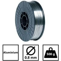 Fil a souder mig Aluminium 0.8mm soudage MIG-MAG semi-automatique-Bobine de 500g-fil non fourré-Qualité Ag5