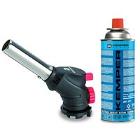 Kemper – Chalumeau à gaz multi-usages 1.51 kW – Allumage piézo – Réglage de flamme – Utilisation 360° – Cartouche butane/propane 227g