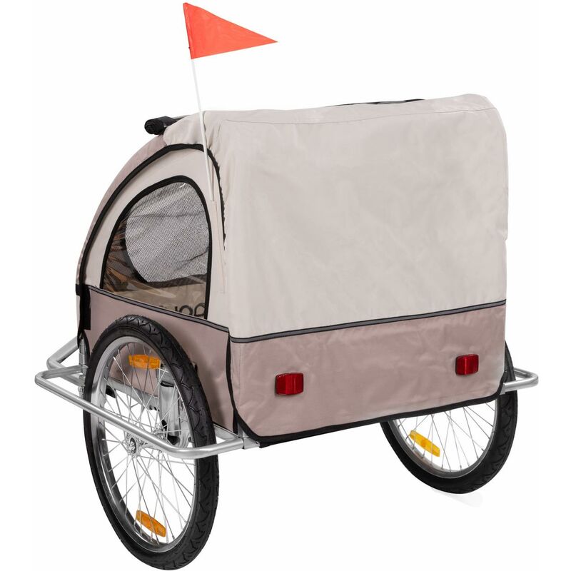 FROGGY Kinder Fahrradanhänger mit Federung + 5-Punkt Sicherheitsgurt  Radschutz Anhänger für 1 bis 2 Kinder diverse Farben - Safari