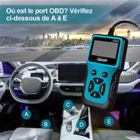 Outil de Diagnostic Voiture OBD2 Universel Voiture OBDII Support Français Diagnostique Lecteur de Code Valise Auto Moteur