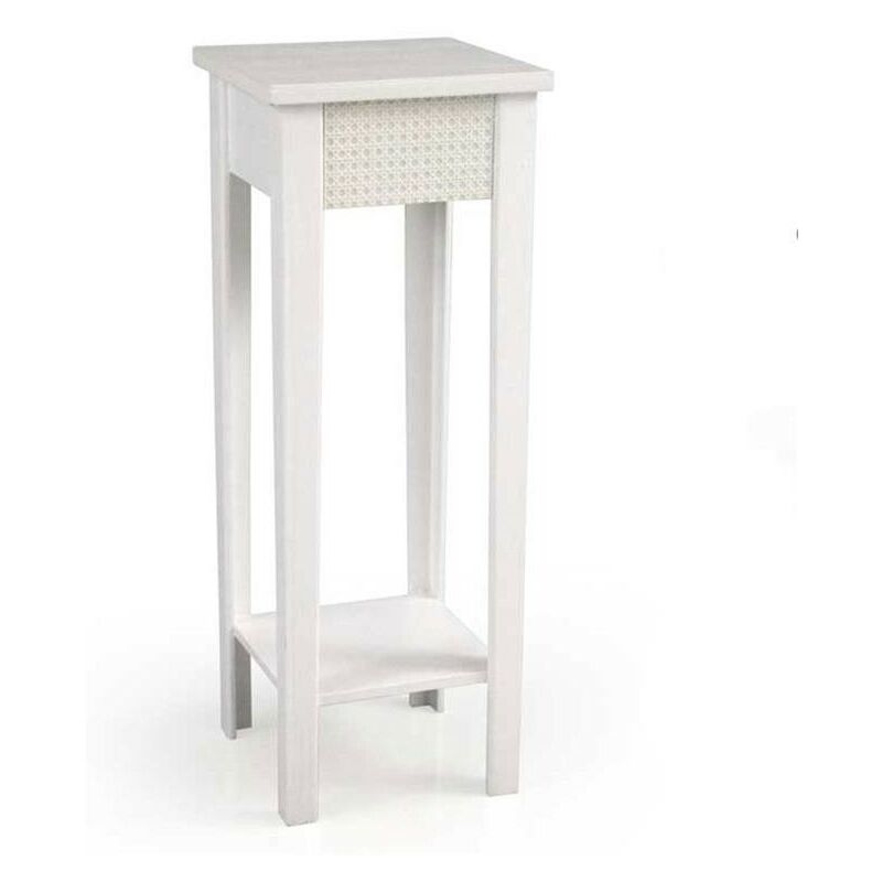 COMODINO A COLONNA CHARM 30X30X80 CM IN COLORE BIANCO E CREMA