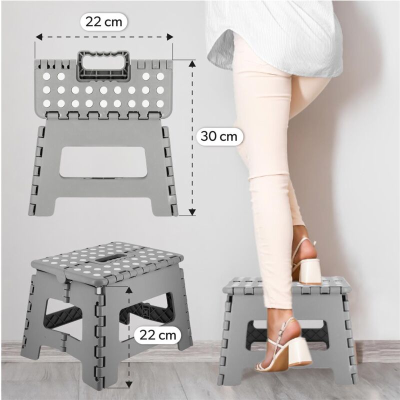 Sgabello Pieghevole Axentia - Robusto Fino A 150 Kg, Comodo Da Trasportare, Perfetto Per Viaggi, Picnic E Giardinaggio