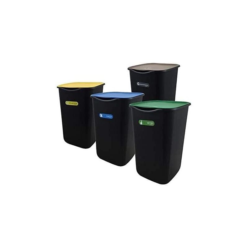 LM 79/4 - Pattumiera da incasso allungabile con 4 x 8 l, estraibile, colore: antracite, 33,2 x 48 x 35,5 cm