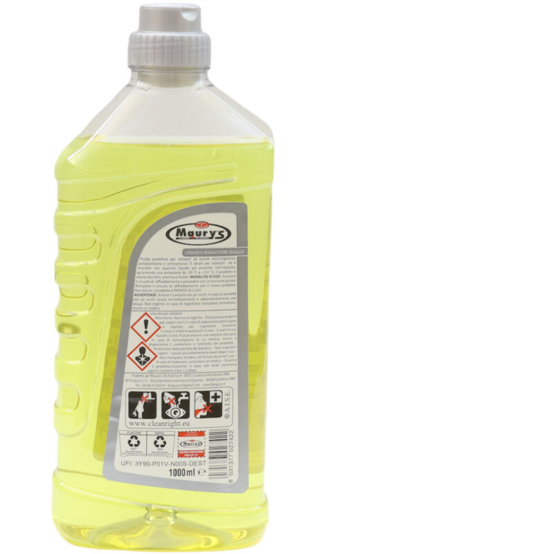 KIT SET 2 PZ LIQUIDO PROFESSIONALE PER RADIATORE GIALLO PER RAFFREDDAMENTO  1 LT