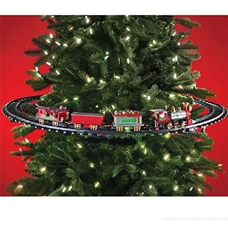 Trenino Elettrico per Bambini, Classico Treno Vapore Giocattolo con Fumo, Luci e Suoni, Trenino Sotto Albero di Natale, Giocattoli per treni elettrici