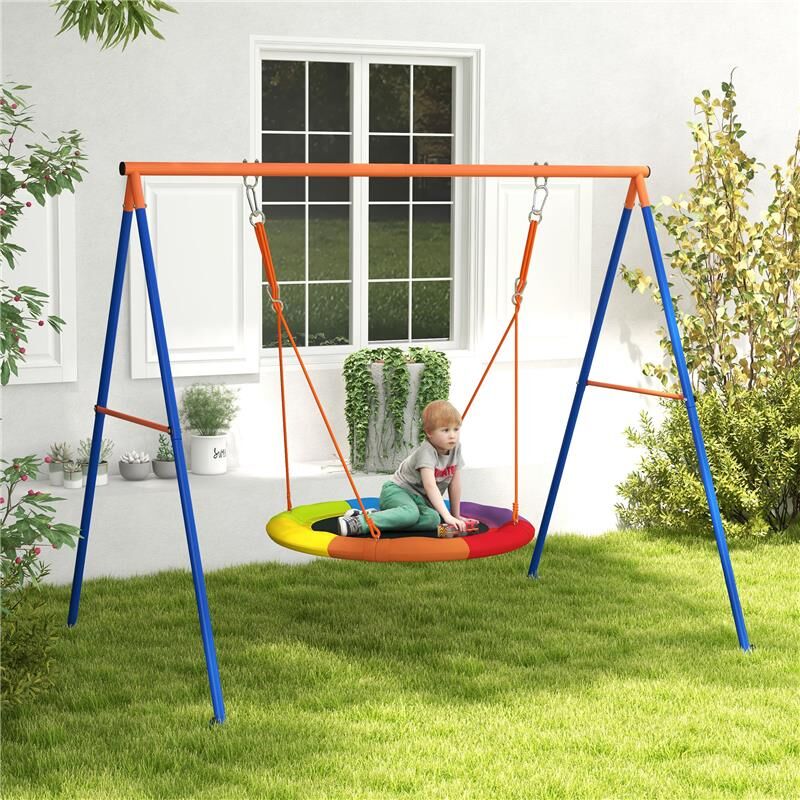 Ombrellone da Giardino Diametro 350 CM - Struttura in Metallo Robusto Antiruggine, Grigio