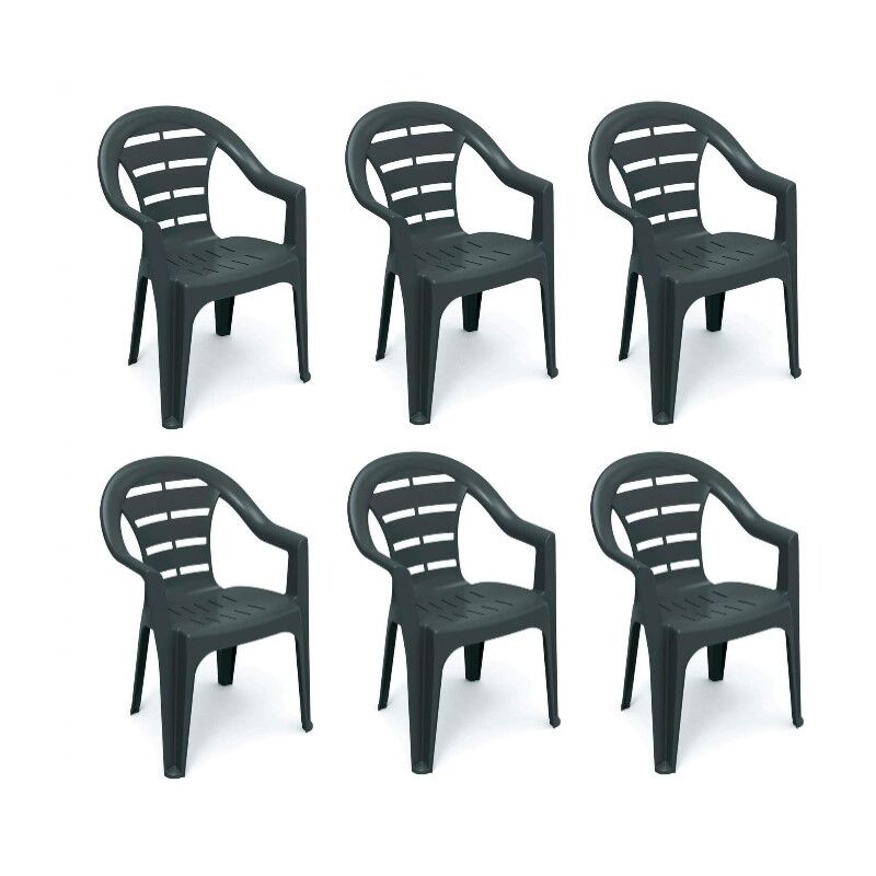 Modello Moyo IPAE-PROGARDEN Sedia Monoblocco Colore Antracite 