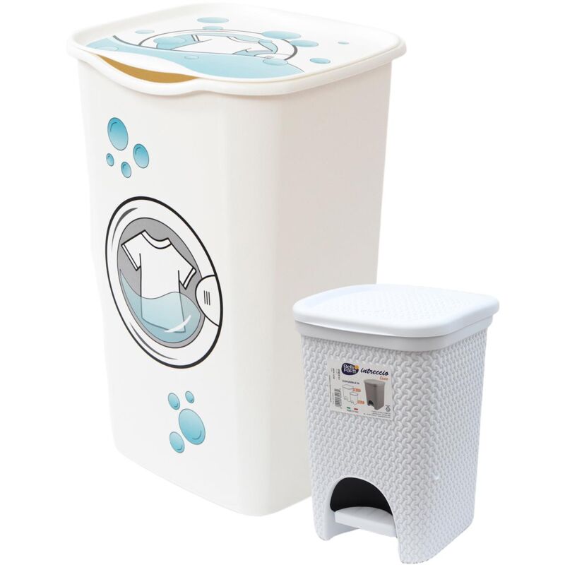 Wenko Pattumiera con pedale Leno Easy Close Nero 5 l
