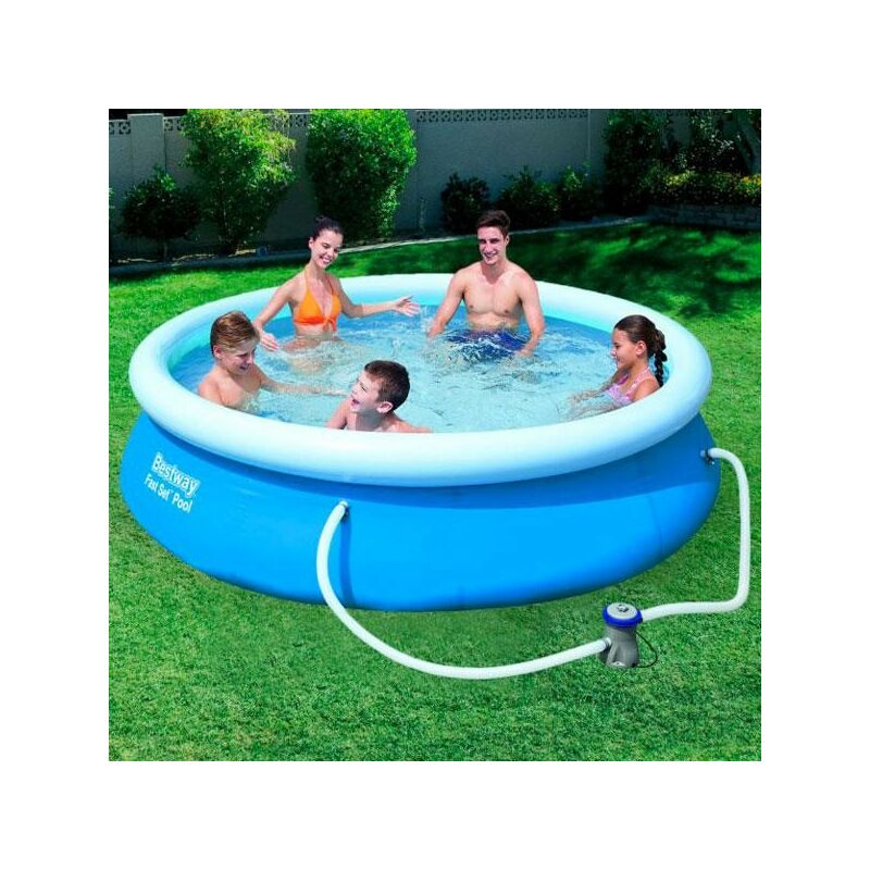 Piscine gonfiabili Piscina Fuori Terra Gonfiabile Per Bambini, Adulti, Piscine Per Famiglie Rotonde Ad Installazione Rapida