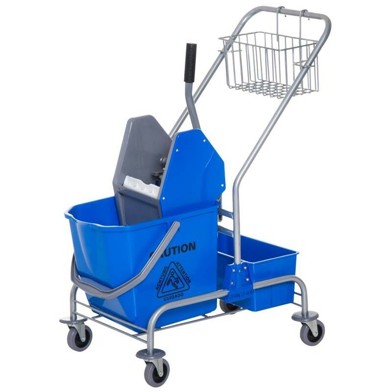 Carrello spesa pieghevole e impermeabile in poliestere 50L blu - Cablematic