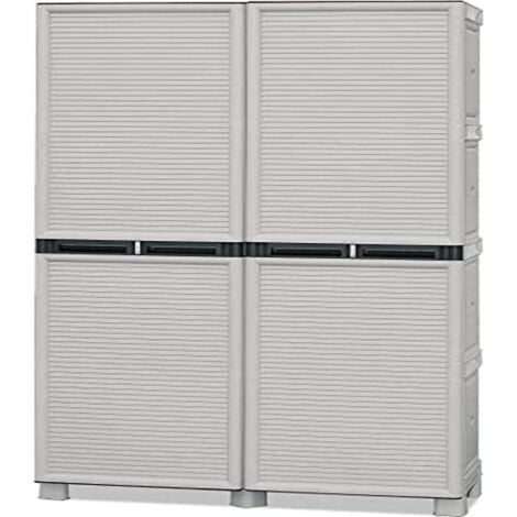 ARMADIO CONCERT IN POLIPROPILENE CON RIPIANI 39 X 100 X 172 CM COLORE GRIGIO