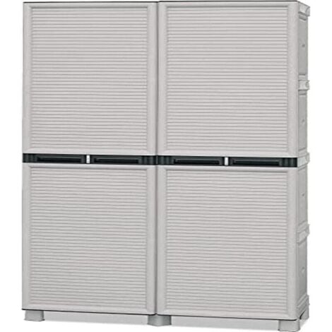 ARMADIO CONCERT IN POLIPROPILENE CON RIPIANI 39 X 100 X 172 CM COLORE GRIGIO